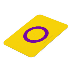 SlipperyJoe's Intersex Stolz-Fahne gelb Hintergrun Magnet