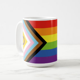 SlipperyJoe's Intersex-Stolzflagge gelber Hintergr Kaffeetasse