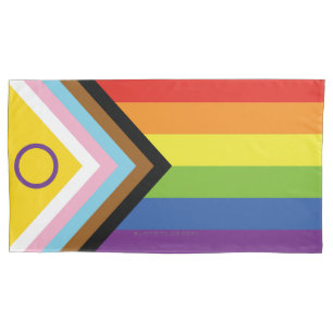 SlipperyJoe's Intersex-Stolzflagge gelber Hintergr Kissenbezug