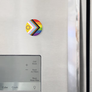 SlipperyJoe's Intersex-Stolzflagge gelber Hintergr Magnet