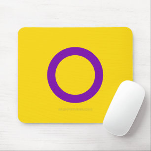 SlipperyJoe's Intersex-Stolzflagge gelber Hintergr Mousepad