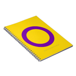 SlipperyJoe's Intersex-Stolzflagge gelber Hintergr Notizblock