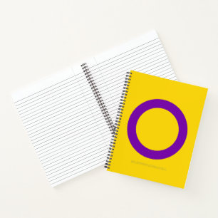 SlipperyJoe's Intersex-Stolzflagge gelber Hintergr Notizbuch