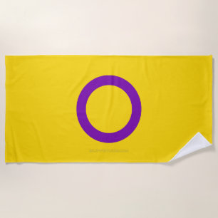 SlipperyJoe's Intersex-Stolzflagge gelber Hintergr Strandtuch