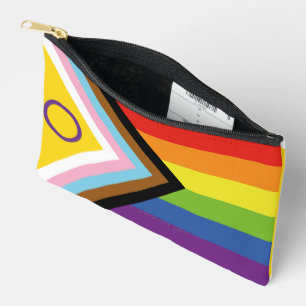 SlipperyJoe's Intersex-Stolzflagge gelber Hintergr Zubehörtasche