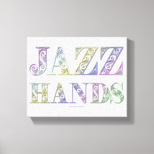 SlipperyJoe's Jazz Hands Broadway-Musicals tanzen Leinwanddruck