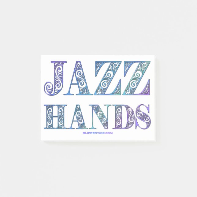 SlipperyJoe's Jazz Hands Broadway-Musicals tanzen Post-it Klebezettel (Vorderseite)