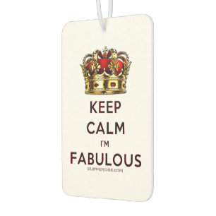 SlipperyJoe's keep calm fabulous goldene Krone rot Autolufterfrischer
