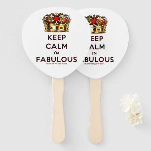 SlipperyJoe's keep calm fantastische goldene Krone Fächer