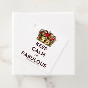 SlipperyJoe's keep calm fantastische goldene Krone Geschenkanhänger