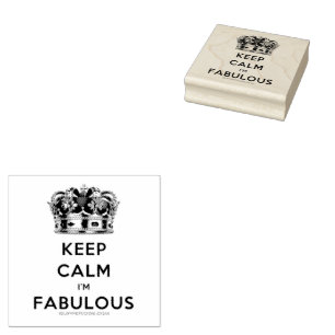 SlipperyJoe's keep calm fantastische goldene Krone Gummistempel