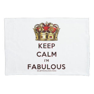 SlipperyJoe's keep calm fantastische goldene Krone Kissenbezug