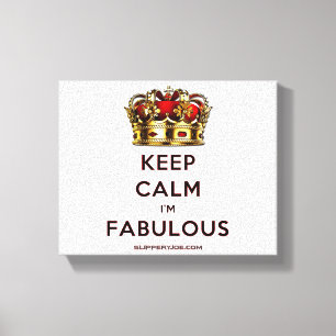 SlipperyJoe's keep calm fantastische goldene Krone Leinwanddruck
