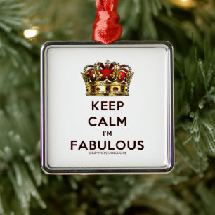 SlipperyJoe's keep calm fantastische goldene Krone Ornament Aus Metall