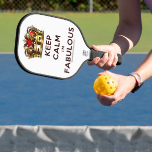 SlipperyJoe's keep calm fantastische goldene Krone Pickleball Schläger