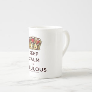 SlipperyJoe's keep calm fantastische goldene Krone Prozellantasse