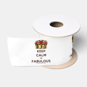 SlipperyJoe's keep calm fantastische goldene Krone Satinband