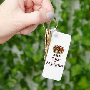 SlipperyJoe's keep calm fantastische goldene Krone Schlüsselanhänger