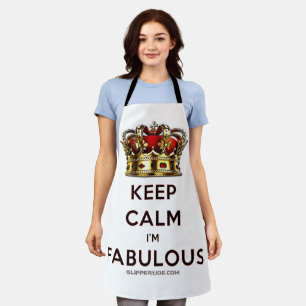 SlipperyJoe's keep calm fantastische goldene Krone Schürze