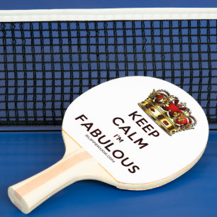 SlipperyJoe's keep calm fantastische goldene Krone Tischtennis Schläger