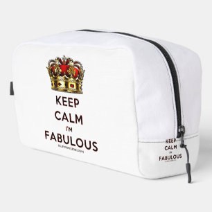 SlipperyJoe's keep calm fantastische goldene Krone Waschbeutel