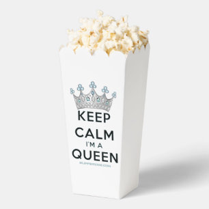 SlipperyJoe's Keep-Calm-Queen poliertes Silber-Kro Geschenkschachtel