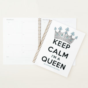 SlipperyJoe's Keep Calm Queen poliertes Silber-Kro Planer