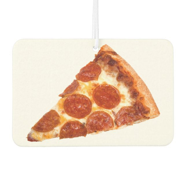 SlipperyJoe's klassische Pepperoni-Pizzaschnitt ge Autolufterfrischer (Vorderseite)