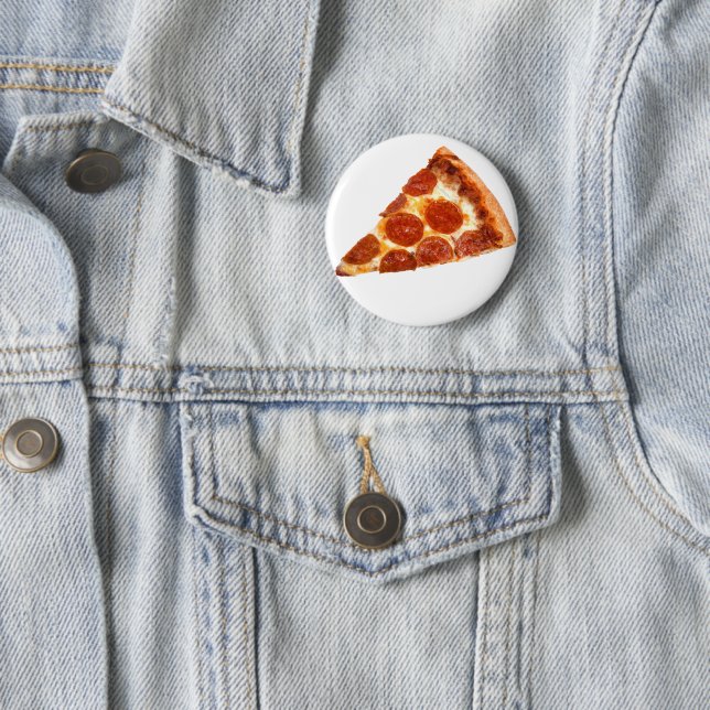 SlipperyJoe's klassische Pepperoni-Pizzaschnitt ge Button (Beispiel)