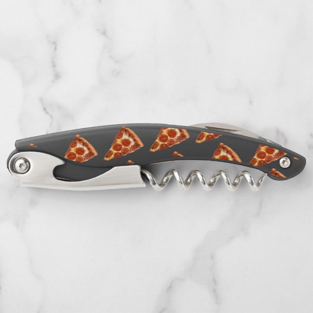 SlipperyJoe's klassische Pepperoni-Pizzaschnitt ge Kellnermesser (Vorderseite)