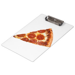 SlipperyJoe's klassische Pepperoni-Pizzaschnitt ge Klemmbrett