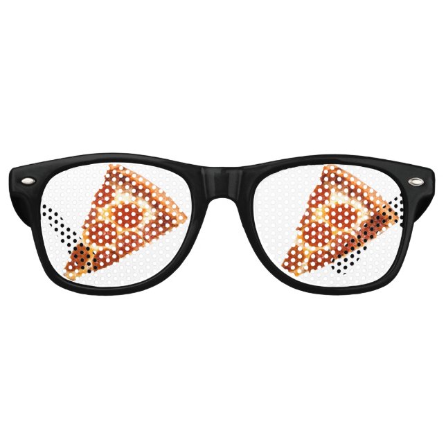 SlipperyJoe's klassische Pepperoni-Pizzaschnitt ge Partybrille (Vorderseite)