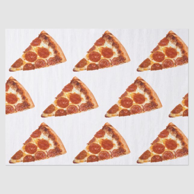 SlipperyJoe's klassische Pepperoni-Pizzaschnitt ge Seidenpapier (Vorderseite)