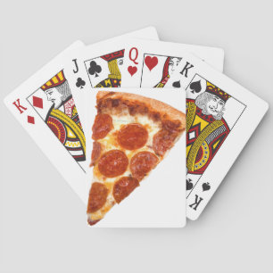 SlipperyJoe's klassische Pepperoni-Pizzaschnitt ge Spielkarten