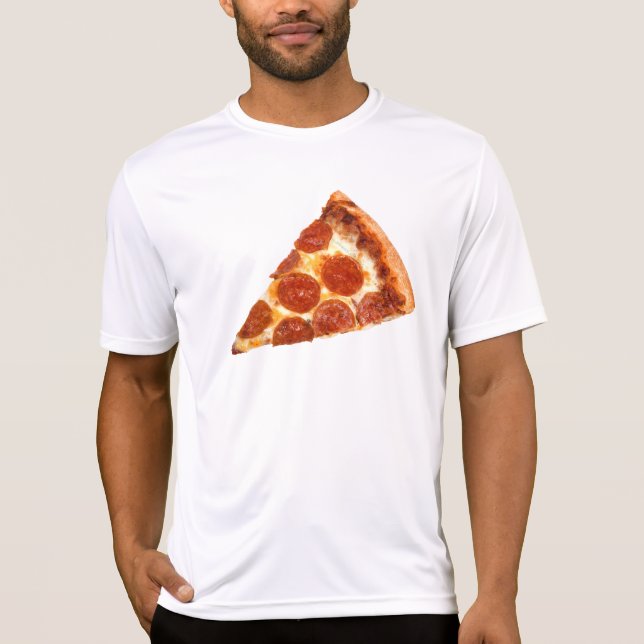 SlipperyJoe's klassische Pepperoni-Pizzaschnitt ge T-Shirt (Vorderseite)