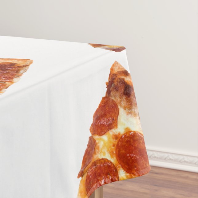 SlipperyJoe's klassische Pepperoni-Pizzaschnitt ge Tischdecke (Beispiel)