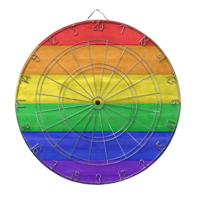SlipperyJoe's klassischer Regenbogen-Tastsinn hand Dartscheibe (vorne)