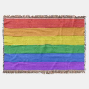 SlipperyJoe's klassischer Regenbogen-Tastsinn hand Decke