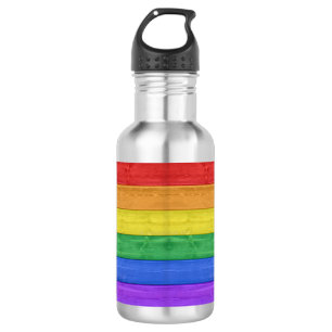 SlipperyJoe's klassischer Regenbogen-Tastsinn hand Edelstahlflasche