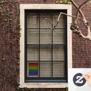 SlipperyJoe's klassischer Regenbogen-Tastsinn hand Fensteraufkleber