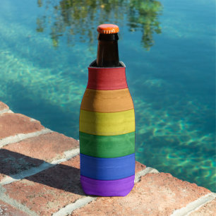 SlipperyJoe's klassischer Regenbogen-Tastsinn hand Flaschenkühler