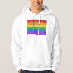 SlipperyJoe's klassischer Regenbogen-Tastsinn hand Hoodie
