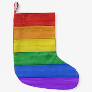 SlipperyJoe's klassischer Regenbogen-Tastsinn hand Kleiner Weihnachtsstrumpf