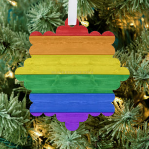 SlipperyJoe's klassischer Regenbogen-Tastsinn hand Ornament Karte