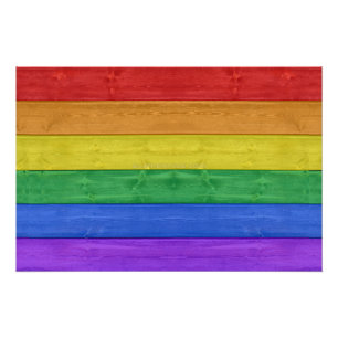 SlipperyJoe's klassischer Regenbogen-Tastsinn hand Poster