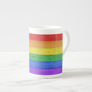 SlipperyJoe's klassischer Regenbogen-Tastsinn hand Prozellantasse