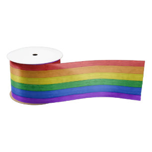 SlipperyJoe's klassischer Regenbogen-Tastsinn hand Satinband