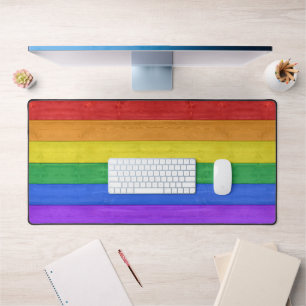 SlipperyJoe's klassischer Regenbogen-Tastsinn hand Schreibtischunterlage