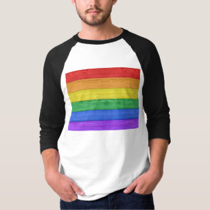 SlipperyJoe's klassischer Regenbogen-Tastsinn hand T-Shirt