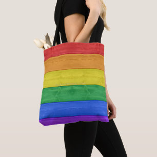 SlipperyJoe's klassischer Regenbogen-Tastsinn hand Tasche
